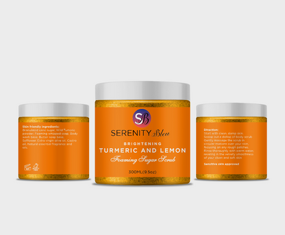 Tumeric & Lemon Brightening Foaming Sugar Scrub