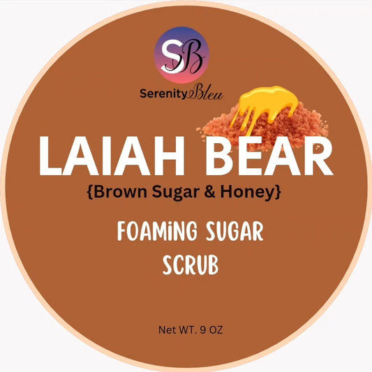 Laiah Bear Foaming Sugar Scrub (brown sugar & honey)