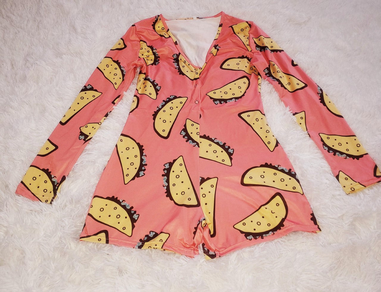 Taco Tuezdae Onesie (Coral)